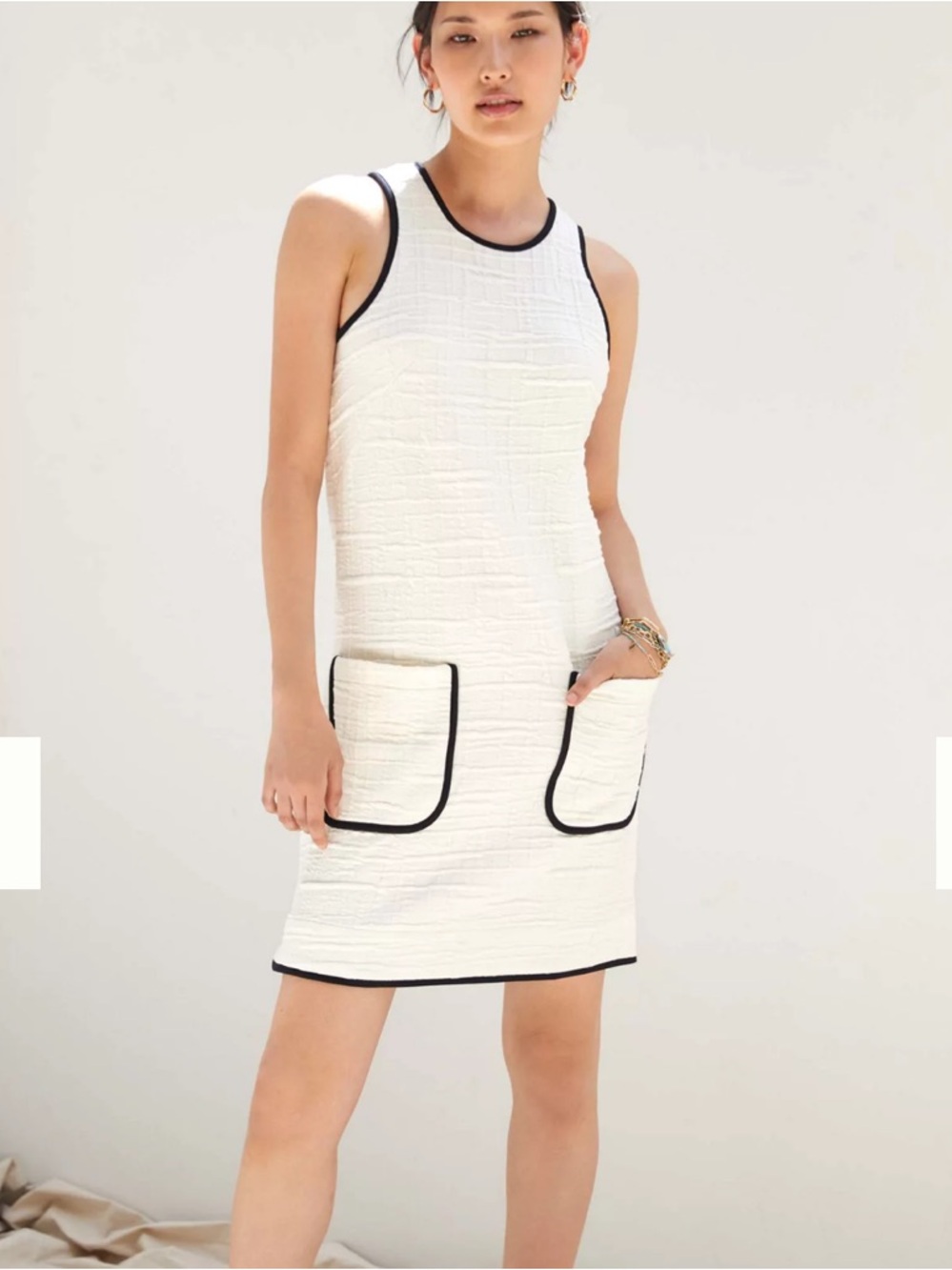 Anthropologie Maeve Patch-Pocket Mini Dress